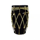 Handmade Black Velvet Dholak Classic Indian Percussion Instrument