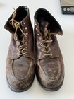 Vintage Red Wing Men s 11 5 Brown Moc Toe Leather Supersole Boots Made In Usa