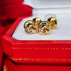 Cartier Baby Trinity Diamond 18k Gold Earrings