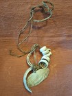 Papua New Guinea Currency Shell And Boars Tusk  necklace