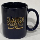 Late Show With David Letterman Cobalt Blue Coffee Mug 2-sided W attaboy Magnet
