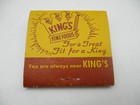 Vintage King s Fine Foods - Lincoln  Nebraska Feature Matchbook -full - Rare