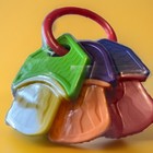 Babyking Key Ring Teether Multi Color Gum Soothing Chew Toy Bpa Free 0-18 Months