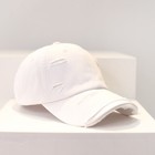 White Distressed Baseball Ball Cap Hat Dad Solid Blank  Plain Men Women Cotton