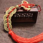Pack Of 2 Chinese Feng Shui Money Coins Lucky With Red Enless Knot   