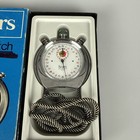 Sears Stopwatch  Original Box  Style No  19926  Chrome Finish  Swiss Made  Works