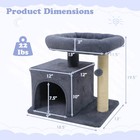 19 5    Small Cat Tree W large Padded Plush Perch Condo Sisal Scratching Posts