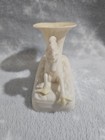 Vintage Green Mark Belleek Porcelain Waterhorse Cornucopia Spill Vase Ireland