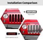Upgrade Version Clip-on Grille Front Mesh Grille Inserts For Wrangler 2007-
