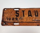 Antique 1929 Staunton Virginia Va City County License Plate Topper Very Rare