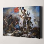 Liberty Leading The People By Eug  ne Delacroix French Canvas Wall Art Print