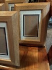 Set - 4 Vintage 1980s Solid Blonde Oak Picture Frames 3 5x4 5 Triple Matted  New
