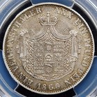 Scarce Silver 1866-a Lippe-detmold Germany Thaler   Pcgs Au53
