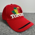 Red Toronto Canada Maple Leaf Embroidered Baseball Cap Adult One Size Fits All