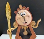 Disney Store 2021 Beauty And The Beast Cogsworth Desk Clock W pen Set Pre-owned 