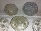 Lot 7 Vtg Glass Flower Frogs Assorted Types   Sizes 2 Domes Made In England Vgc