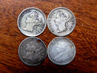 Canada Genuine Four Different  5 Cent Silver Coins  18 R2