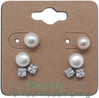 100pc 2x2  Inch Kraft Paper Earrings Display Hanging Cards For Accessory Jewelry