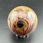 Contemporary Handmade Art Glass Marble 1 02  Funky Surface Swirls  Abstract Mib