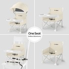 4-in-1 Portable Baby Chair  Foldable Toddler Booster Seat  Beige