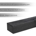 Embossed Solid Wood Fireplace Mantel Shelf Cedar Floating Wall Mount Rustic