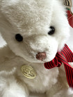 Vintage 1986 Gund Plush White Stuffed Animal Toy W  Medal  10  Sitting  Cute