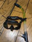 Oceanic Mini Shadow Frameless Scuba Diving Snorkeling Mask - Black W Snorkel