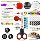 Sewing Kit Thread Threader Needle Tape Measure Scissor Thimble Home Travel 229pc