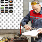 16 Pack Pegboard Bins With Metal Hooks  Black Garage Workbench Bins