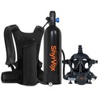 Full Face Mask With 1 9l Portable Scuba Tank Kit lung Tank For Emergency Diving