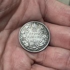1919  Canada 25 Cents George V Quarter Sterling Silver Coin Ungraded Canadian Au