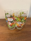 Vintage 1983 Mcdonald s Peanuts Camp Snoopy Collectors Glasses Complete Set Of 5
