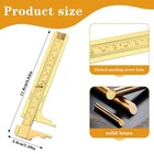 Brass Pocket Caliper W  Double Scale Sliding Measure Tool Mm inch Sliding Gauge 