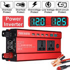 6000w Lcd Car Power Inverter Dc 12v To Ac 110v Pure Sine Wave Solar Converter