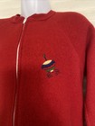 Vintage Carter s Fleece Footed Blanket Pajama Sleeper  Size 7  Made In Usa Red