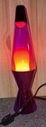The Original Lava Metallic 14 5 Inch Tall Yellow Purple Lamp Light  2158