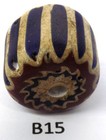 Old Centerpiece Antique Venetian Chevron Trade Bead African B15 Bg 81
