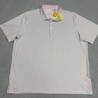 Puma Polo Shirt Mens 2xl Arnold Palmer Citrus Golf Geometric Print Performance