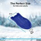 Superio Toboggan Snow Sled For Kids And Adults  37  Plastic Sled  12 Pack  Blue