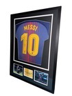Lionel Messi Signed And Framed Fc Barcelona Shirt Jersey Beckett Coa