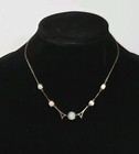 Vintage Art Deco Rhubarb Glass Bead Czech Rainbow Glass Necklace 16 5 Inches