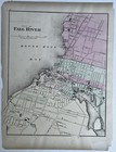 Original 1871 Fall River   Taunton City Map not Repro mass ma massachusetts old