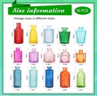 30 Vases Bulk Colored Flower Glass Vases Vintage Colored Glass Bottle Vases