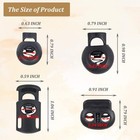 40pcs Cord Lock  Plastic Cord Locks For Drawstrings  Black Spring Toggle Stop   