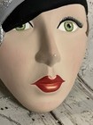 Vintage Clay Art Porcelain Lady Face Mask Art Deco