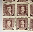 Austria-hungary 1917 Feldpost F61 Karl I 20h Mnh Block Of 35 Wwi