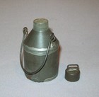 Old Antique Vtg 19th C 1800s Miniature Folk Art Tin Milk Can With Lid Hand Made