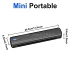 Support A4 A5 Portable Printer Wireless Inkless Thermal Printer Bluetoothe Black