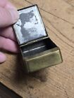 Antique Trick Lock Puzzle Clock Dial Combination Brass Snuff Tobacco Pocket Box
