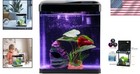 Elegant 2 Gallon Betta Fish Tank With Self-cleaning System   Led Lighting